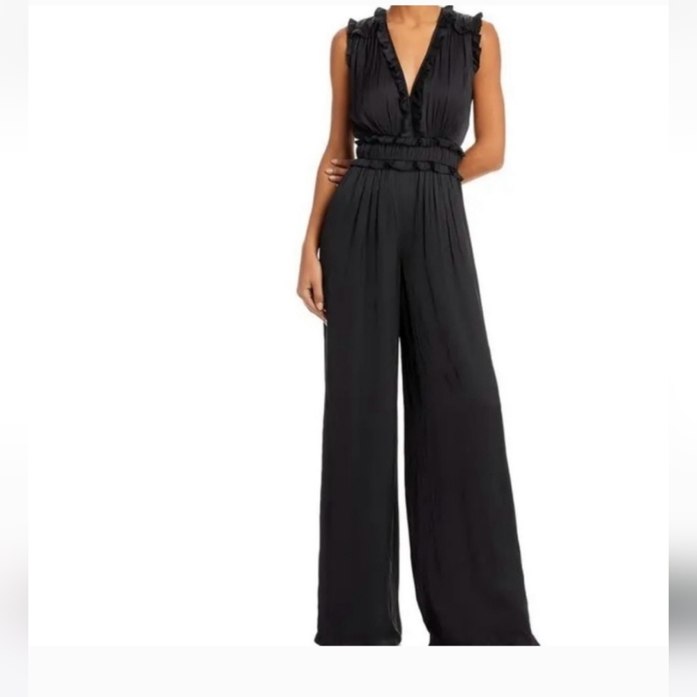 Ramy Brook Elegant Black Sleeveless Jumpsuit, Size 8